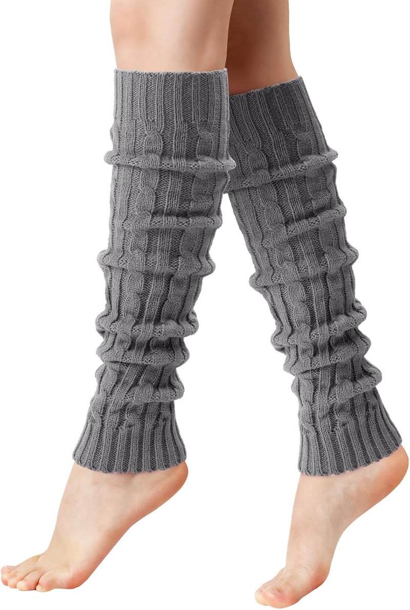 Pleneal Leg Warmers for Women - 1/2/3 Pairs Fashion Cable Knit Warm Leg Warmers 80s Accessories for Party Sports Yoga - Image 1